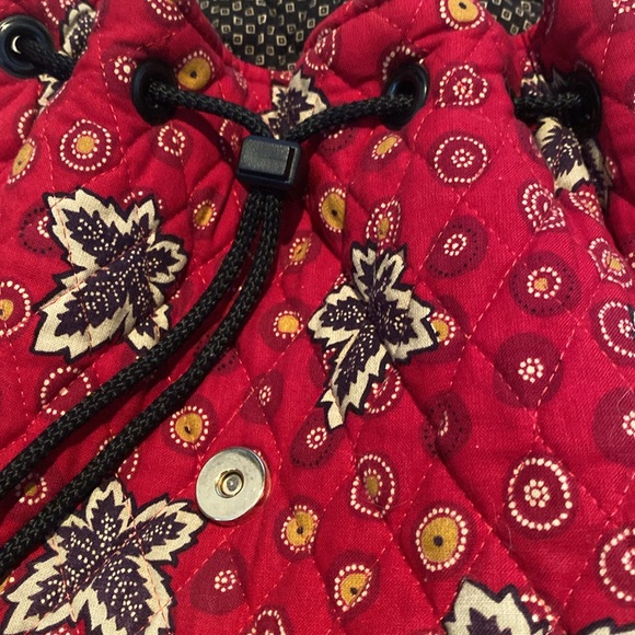 Vintage Vera Bradley Quilted “Red Coin” Backpack - Picture 6 of 7
